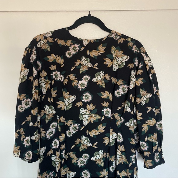 oak + fort patterned midi dress - Picture 3 of 9